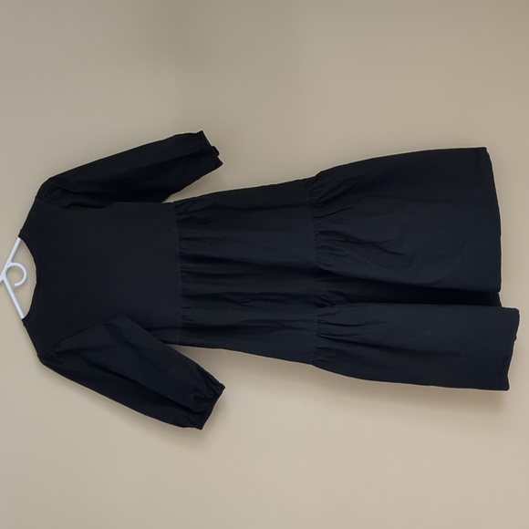 Size 4 Primark Black Tiered Dress Prairie Minimalist Capsule Wardrobe - Picture 9 of 12